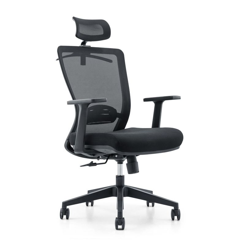 650*690*1150-1250mm Ρυθμίσιμη πολυτελή καρέκλα γραφείου με πλέγμα υφάσματος και σταθερό στήριγμα χεριών