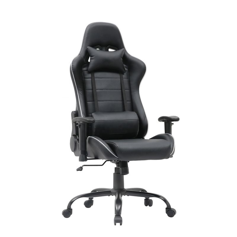 HCYZ RGB LED Light PC Gamer Chair με στηθμό πλάτης ρυθμιζόμενο 90-180 και λειτουργία μασάζ