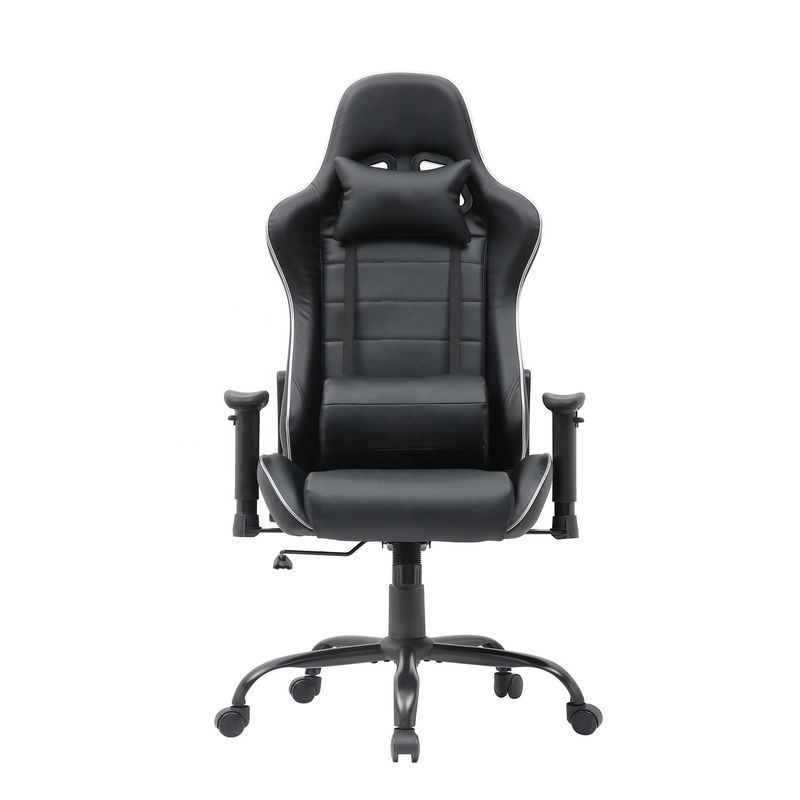 HCYZ RGB LED Light PC Gamer Chair με στηθμό πλάτης ρυθμιζόμενο 90-180 και λειτουργία μασάζ