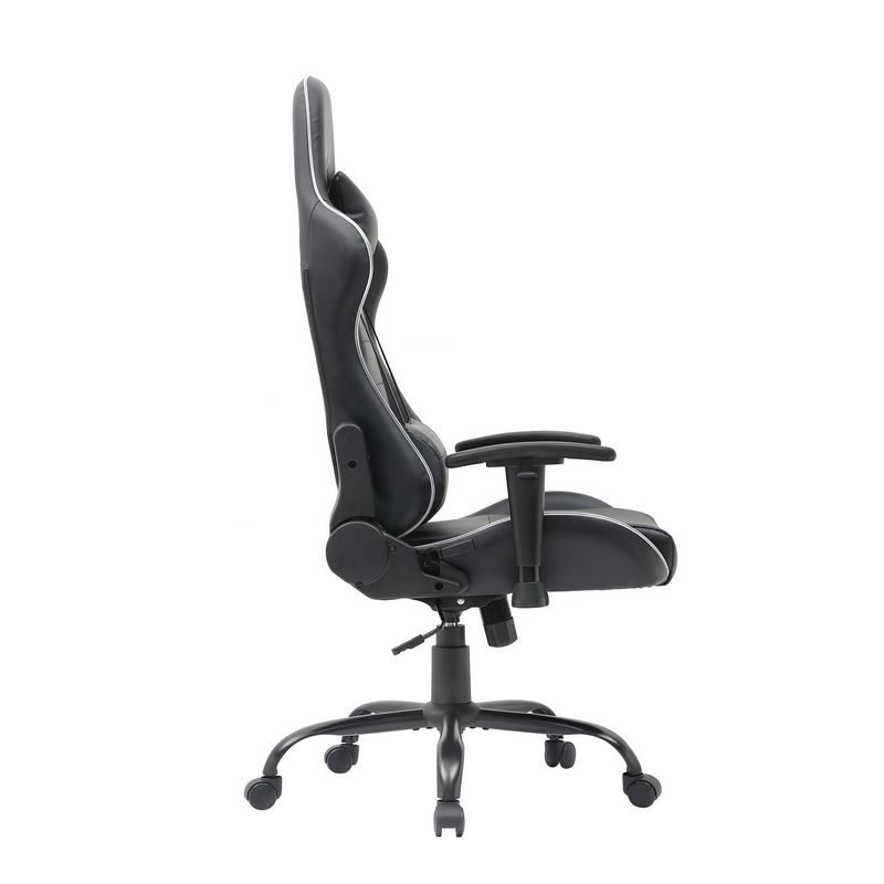 HCYZ RGB LED Light PC Gamer Chair με στηθμό πλάτης ρυθμιζόμενο 90-180 και λειτουργία μασάζ