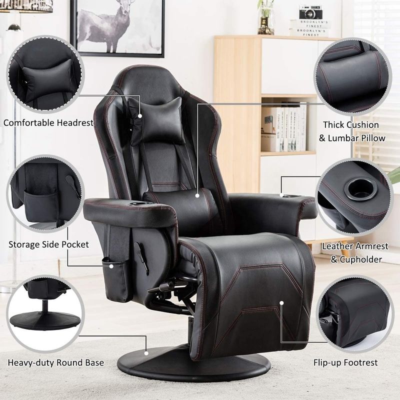 ODM Luxury Gaming Chair With Cup Holder Red Racing Style Δερμάτινο Εργονομικό Κάθισμα Κουδούνιο Σοφά