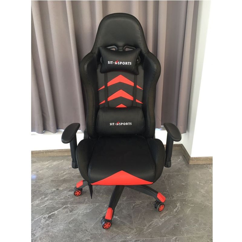 Βιομηχανικό στυλ HCYZ RGB LED Light Computer Chair Εκτελεστική καρέκλα παιχνιδιών με PU Leather