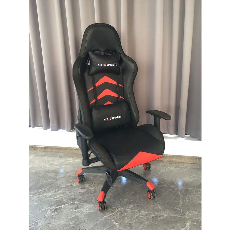 Βιομηχανικό στυλ HCYZ RGB LED Light Computer Chair Εκτελεστική καρέκλα παιχνιδιών με PU Leather